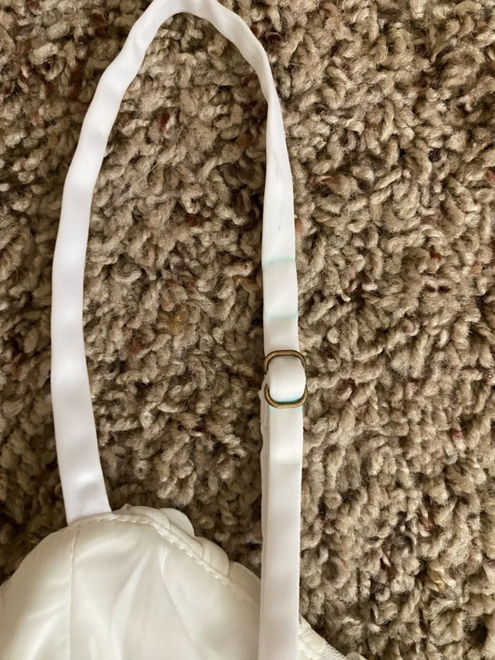 House of CB London White Floral Appliqué Spaghetti Strap Dress - Picture 5 of 6